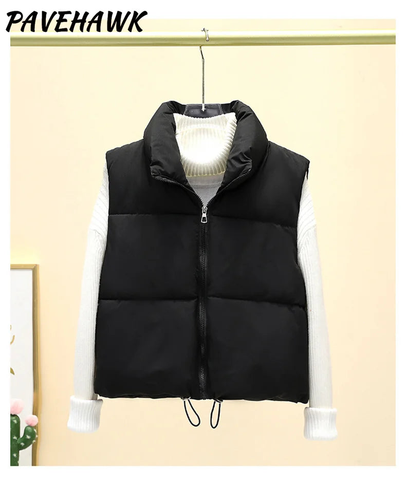 Zip- Up Side Toggle Cropped Gilet