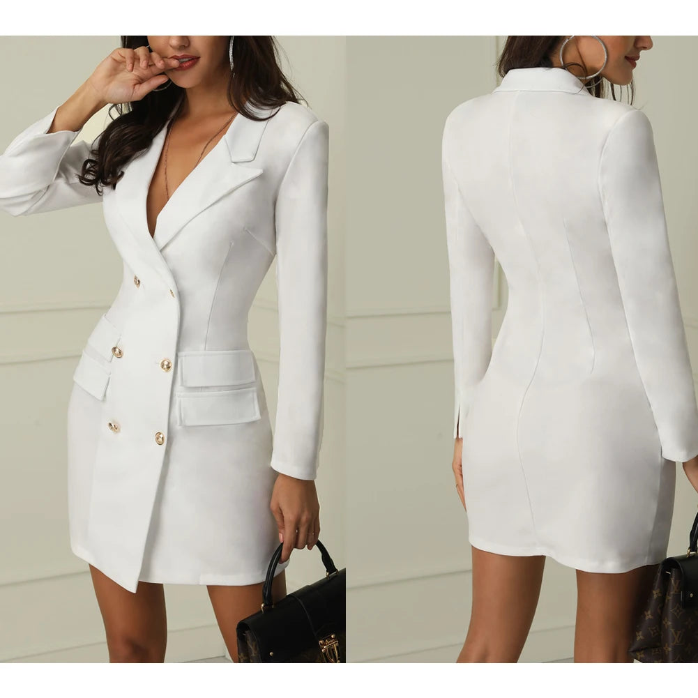 Genzi Double Breasted Blazer Dress