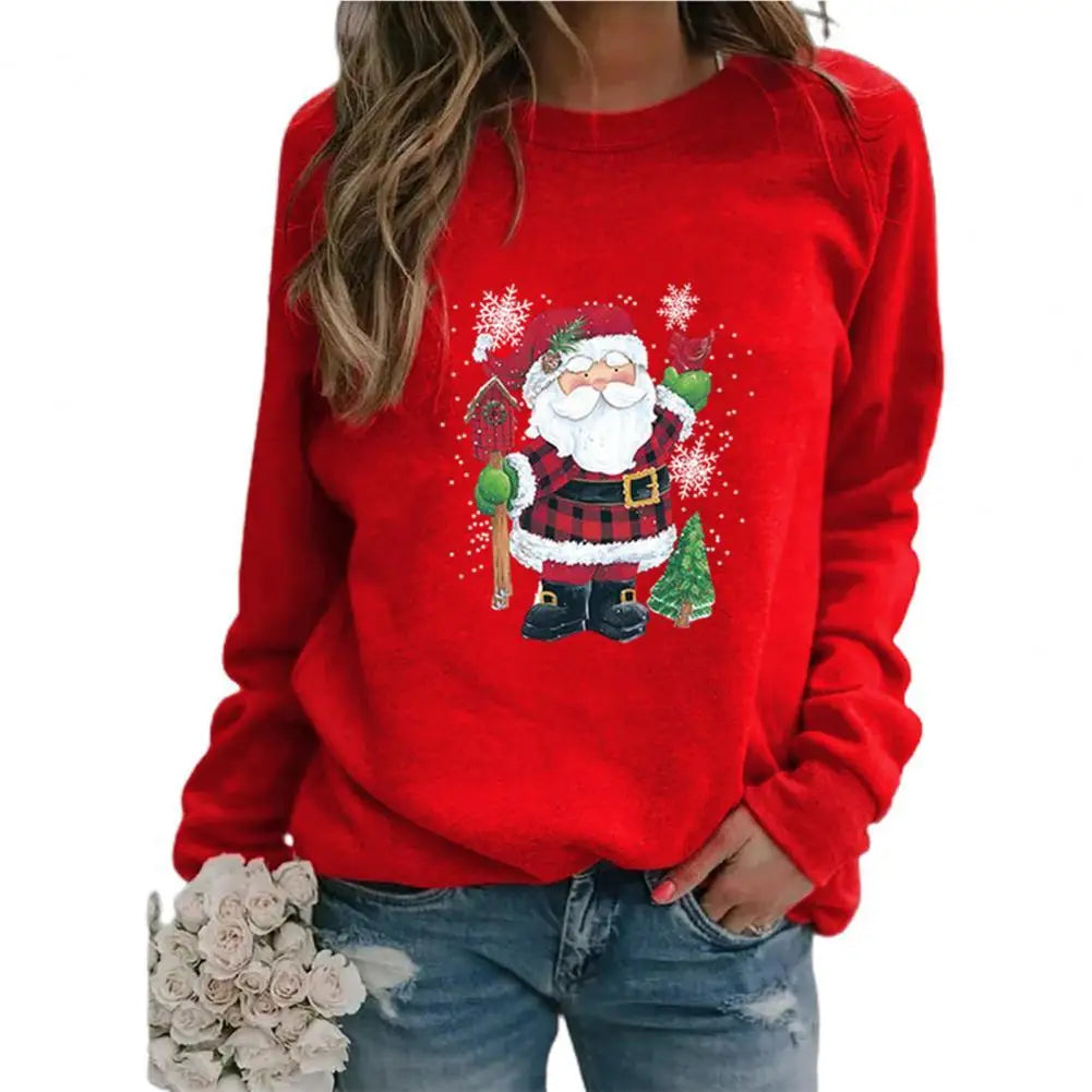 Genzi Santa Claus Print Christmas jumper