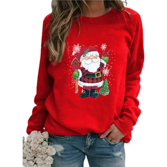 Genzi Santa Claus Print Christmas jumper