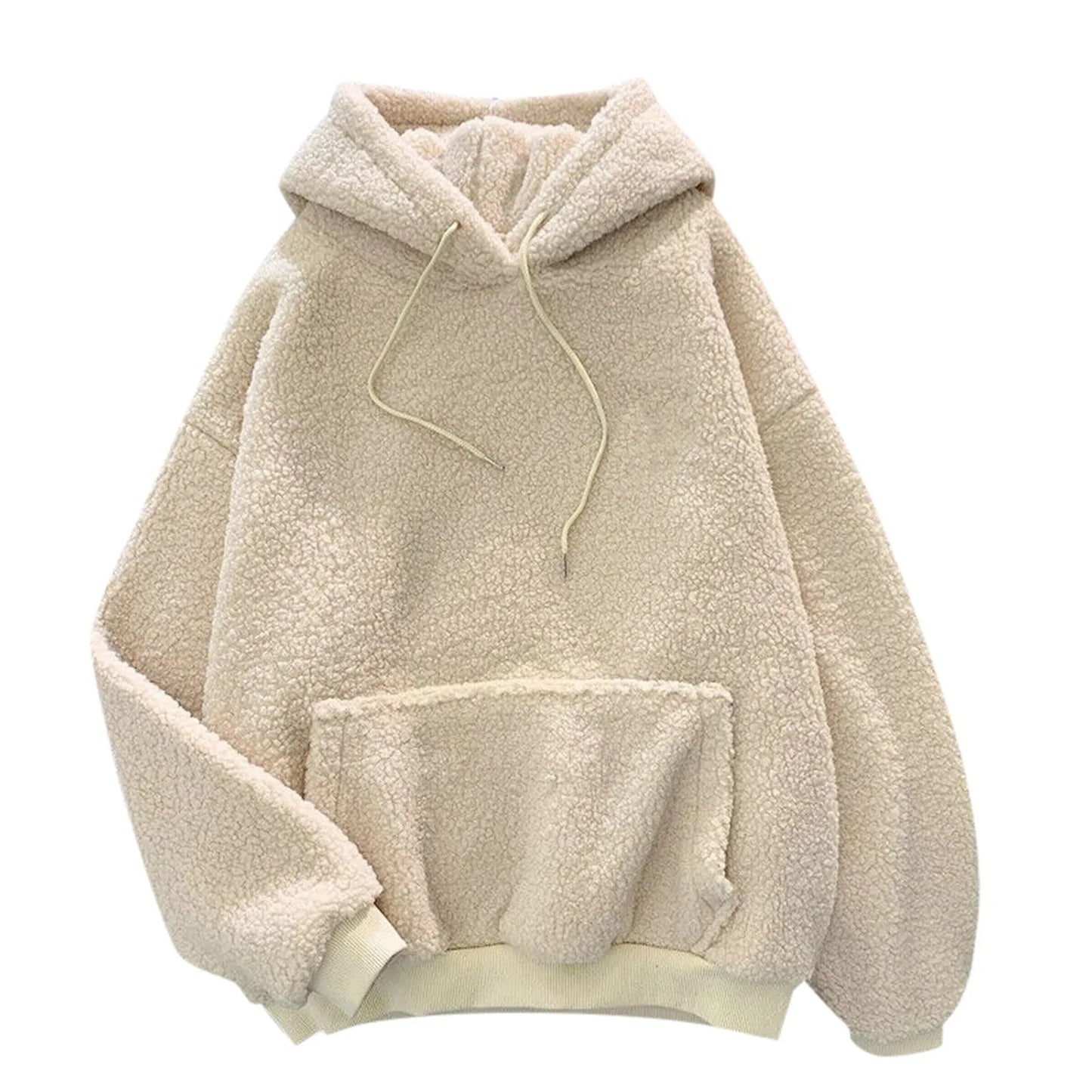 Genzi Borg Woven Oversize Hoodie