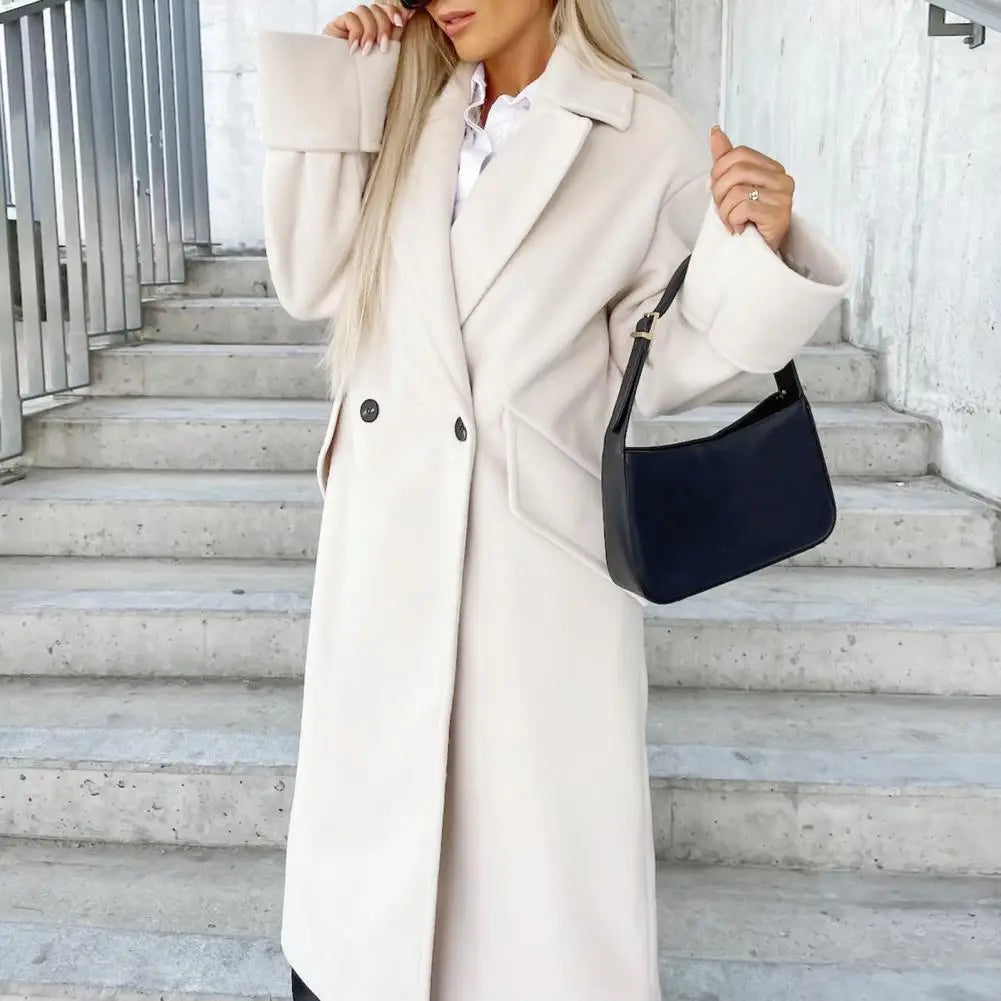 GENZI OVERSIZE DOUBLE BREASTED WOOL COAT