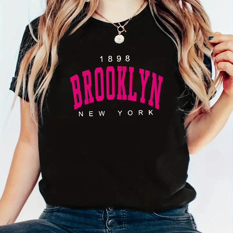 GENZI 1898 Brooklyn New York Print T-SHIRT