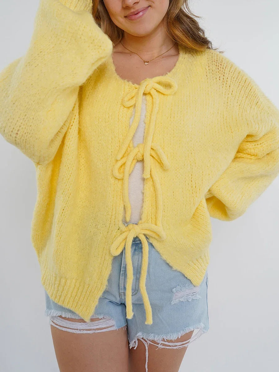 Knitted Long Sleeve Oversized Cardigan