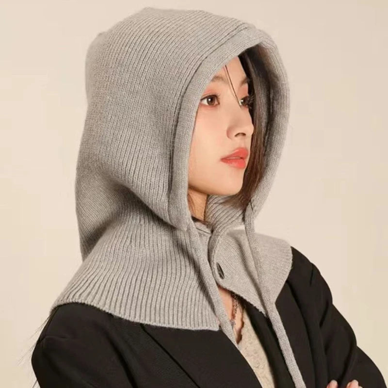 Genzi Collar Shawl Hooded Hat