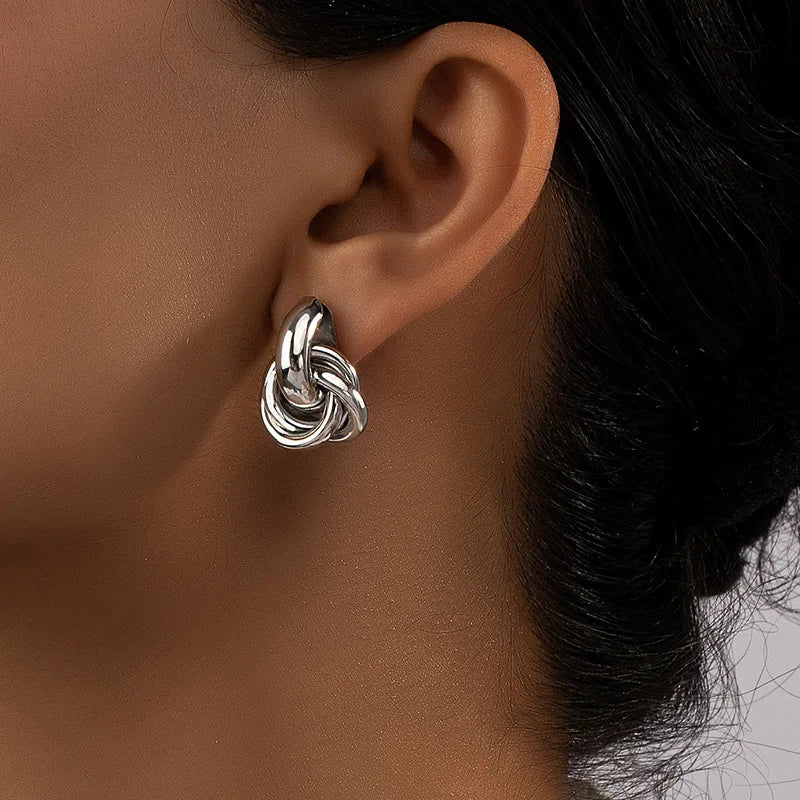 Genzi knot Hoop Earrings