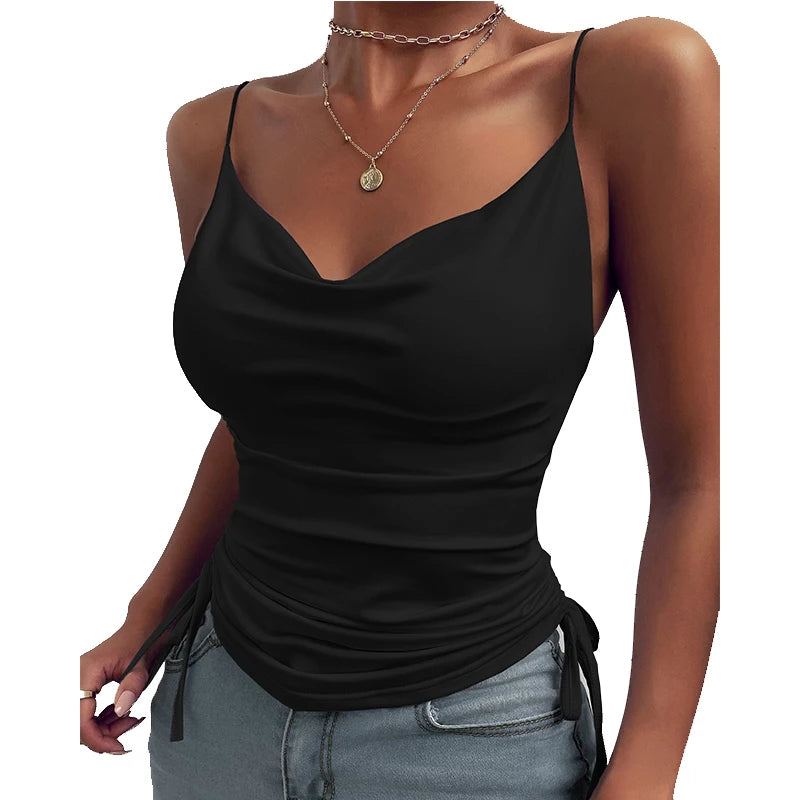 GENZI V-NECK SLEEVELESS CAMI TOP