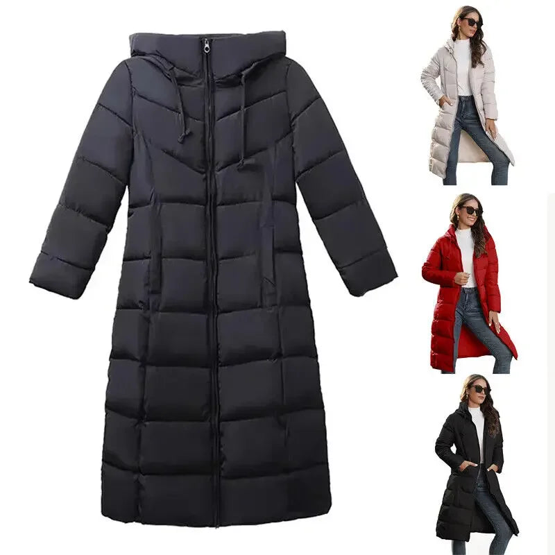 GENZI HOODED LONGLINE PUFFER COAT