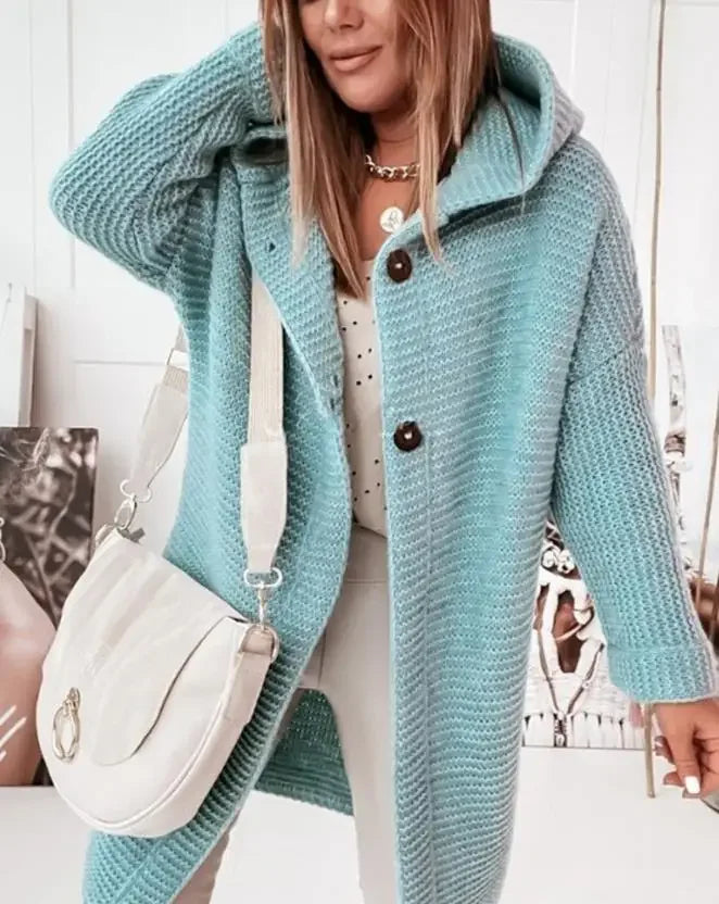 Genzi Knitted Long Oversize Cardigan