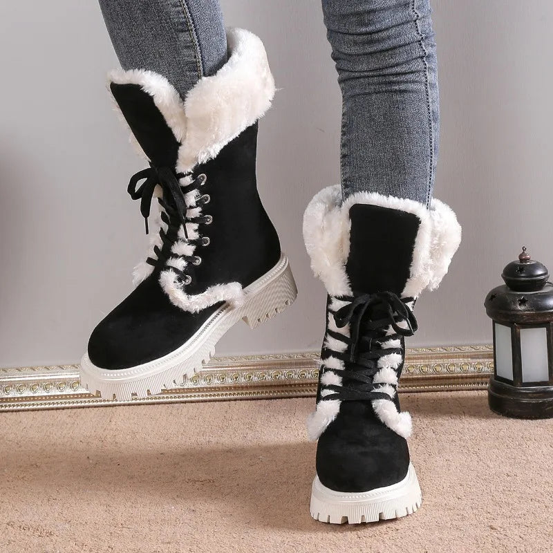 Genzi Faux Fur Mid-Calf Boots