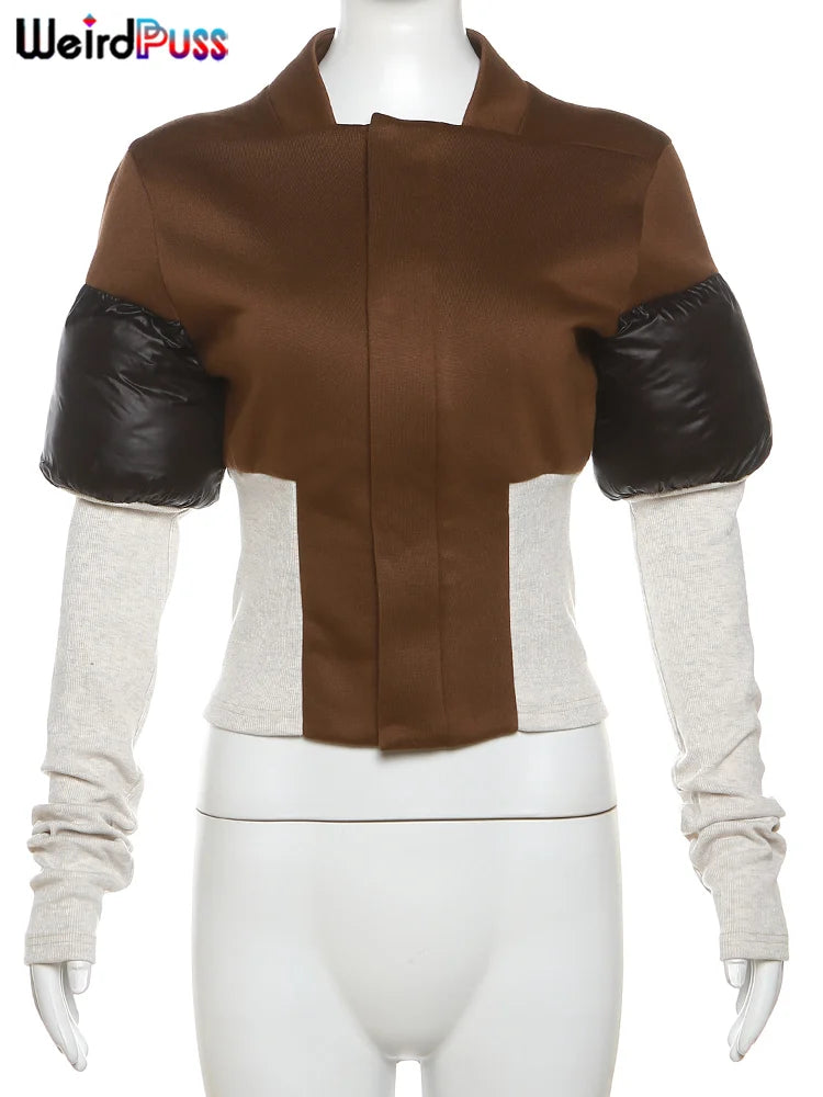 Genzi Rib Sleeve Cropped Jacket