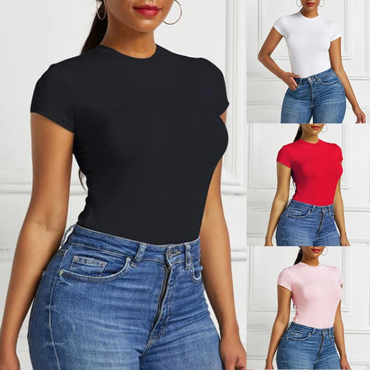 Short Sleeve Round Neck Bodysuit