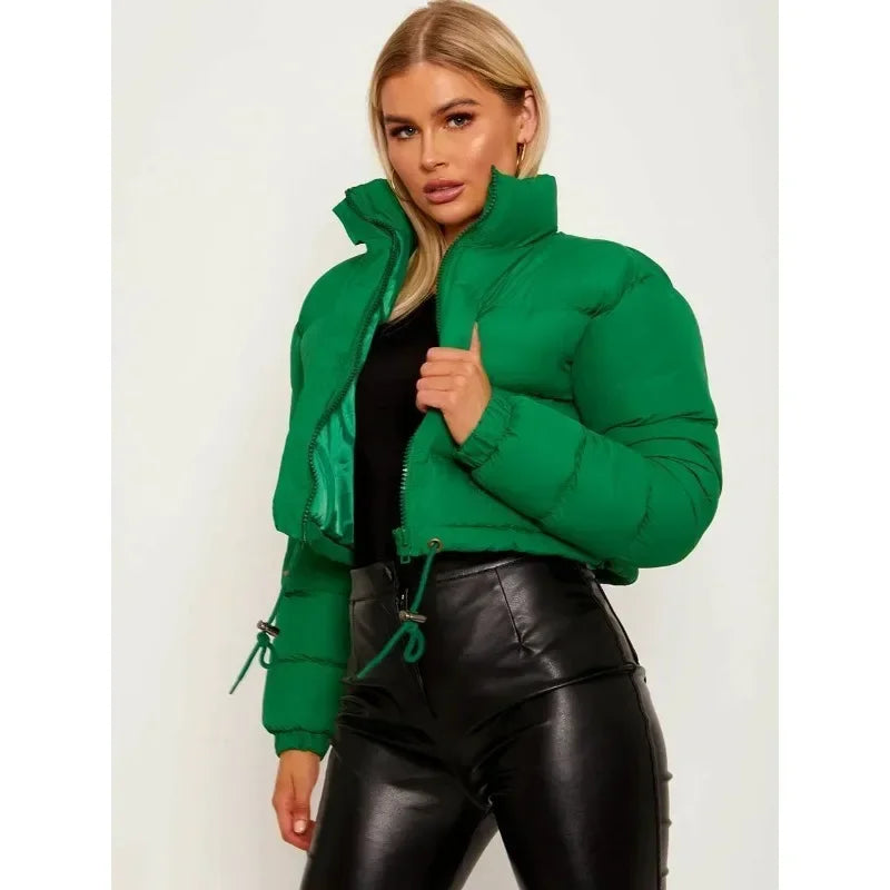 Genzi Quilted Cropped Puffer Coat