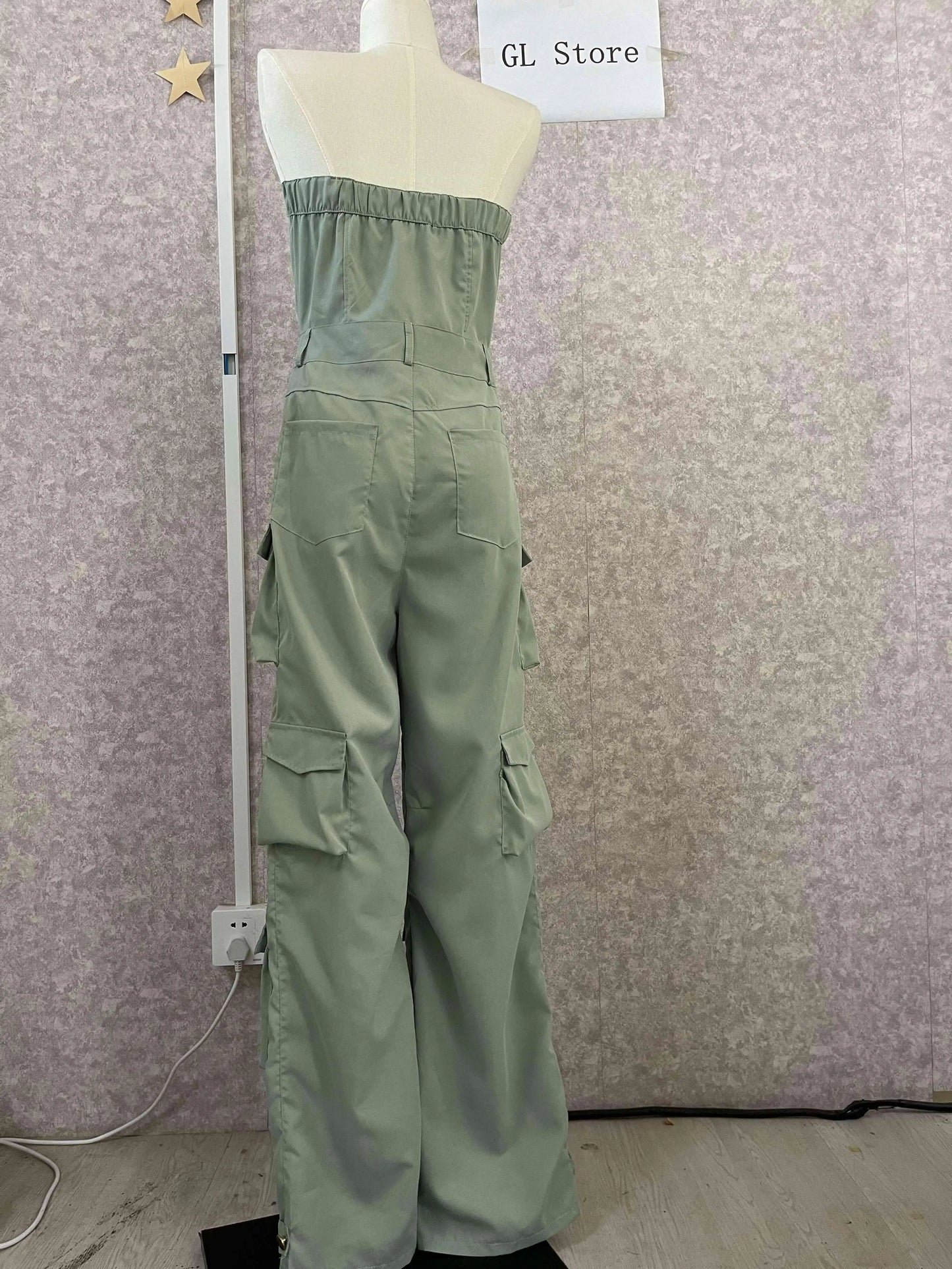 Genzi Badeau Ruched Cargo Jumpsuit