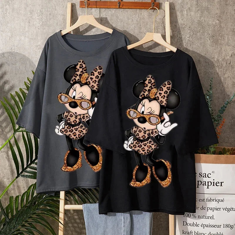 Genzi Mickey Mouse Printed Oversize T-Shirt