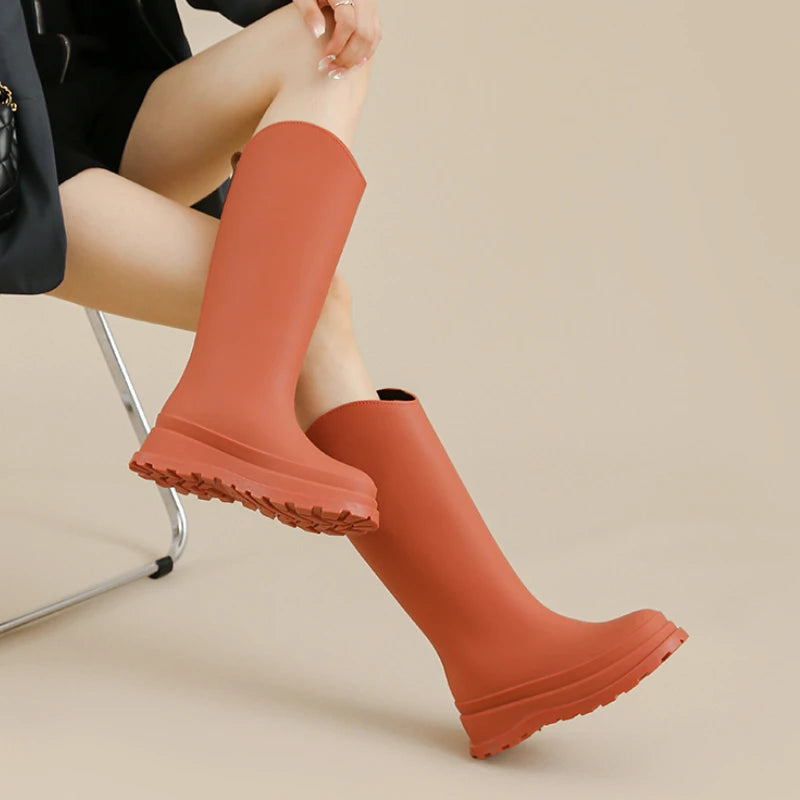 GENZI RUBBER KNEE HIGH BOOTS