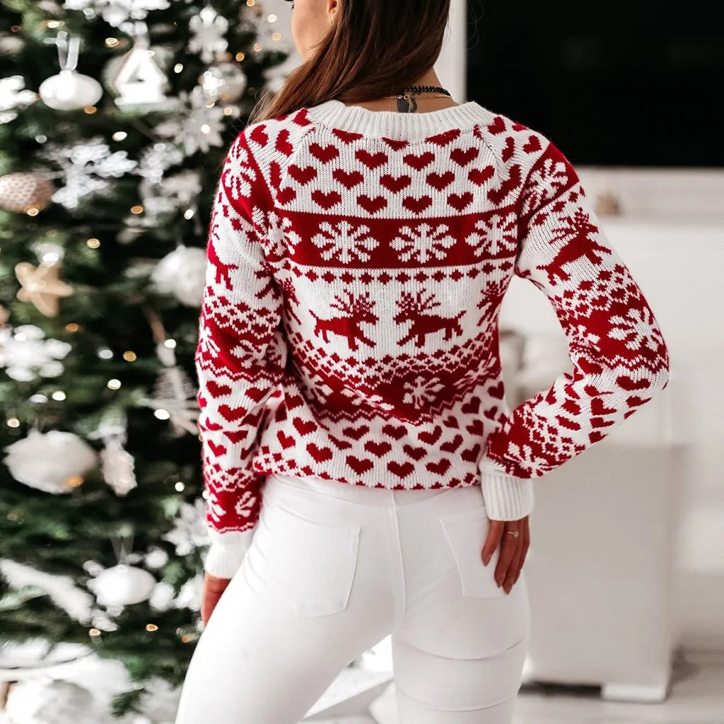 Genzi Reindeer & snowflake Christmas jumper