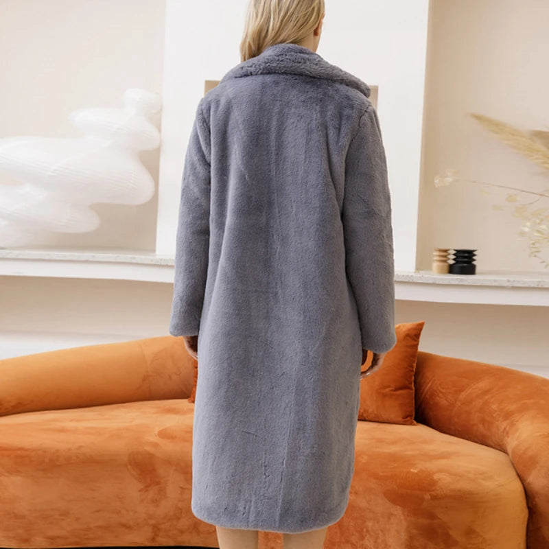 Genzi Oversize Teddy Bear Borg Long Coat