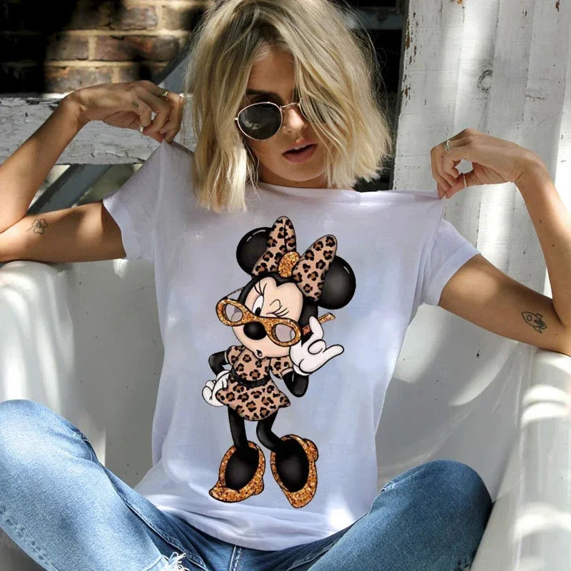 Genzi Mickey Mouse Printed Oversize T-Shirt