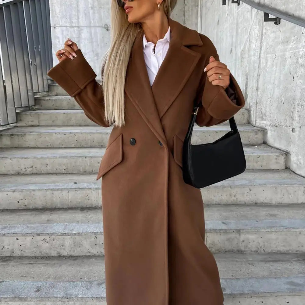 GENZI OVERSIZE DOUBLE BREASTED WOOL COAT