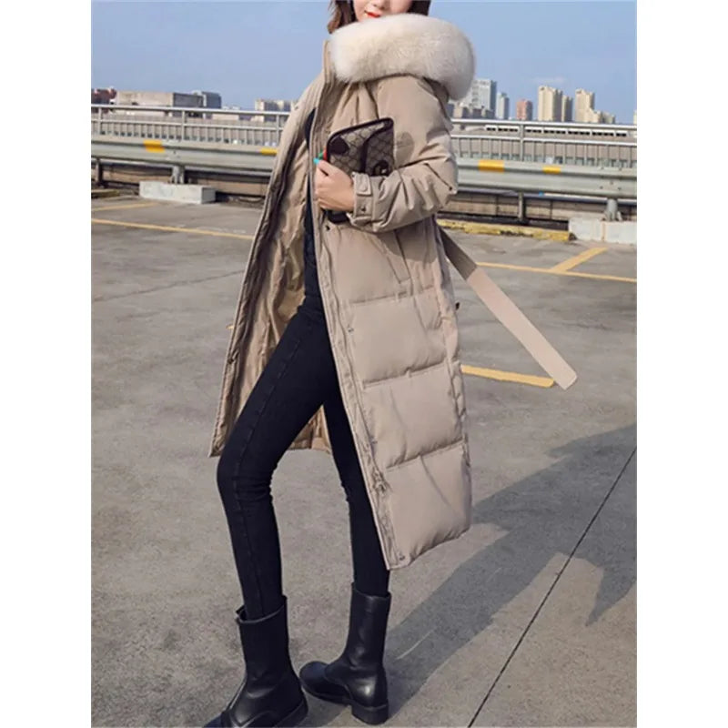 Genzi Long Faux Fur Hood Jacket