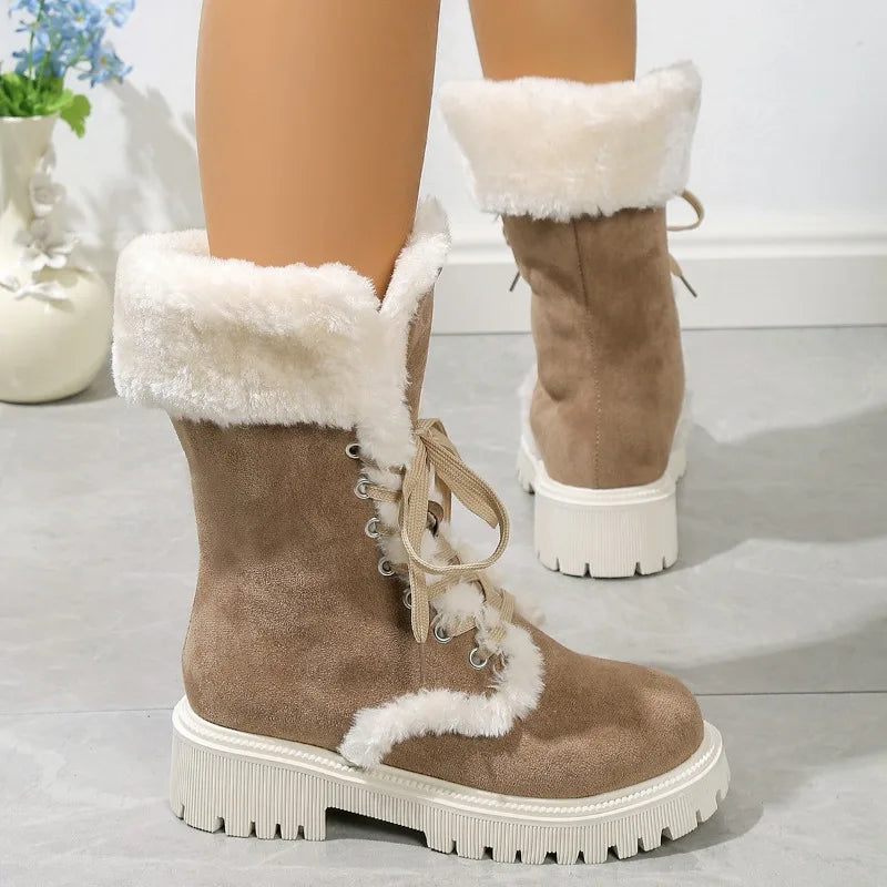 Genzi Faux Fur Mid-Calf Boots