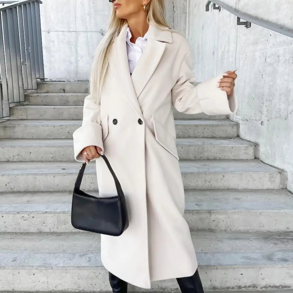 GENZI OVERSIZE DOUBLE BREASTED WOOL COAT