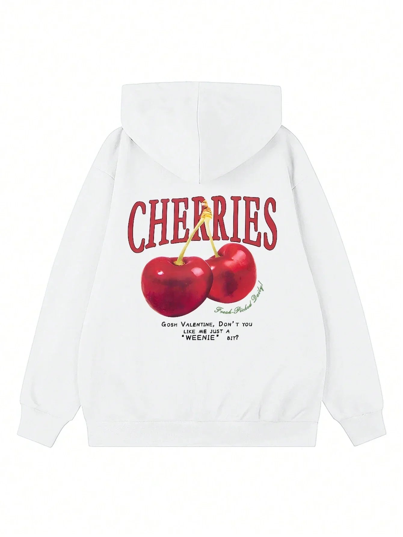 Genzi Cherry Print Oversize Hoodie