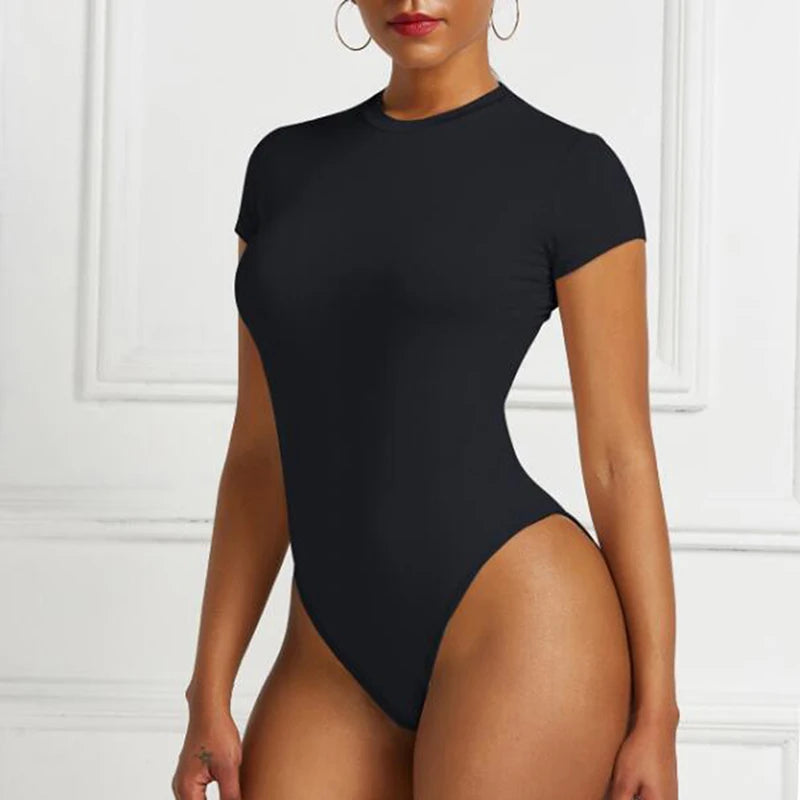 Short Sleeve Round Neck Bodysuit