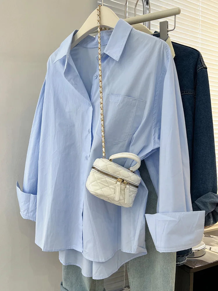 Genzi Oversize Button Blouses