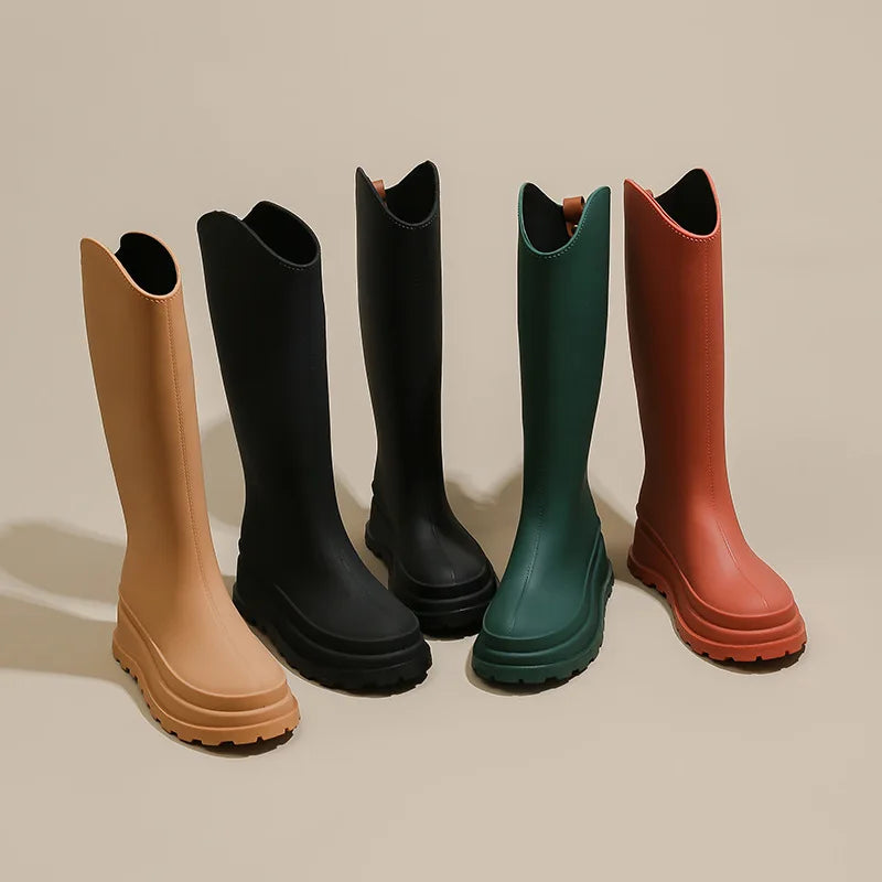 GENZI RUBBER KNEE HIGH BOOTS