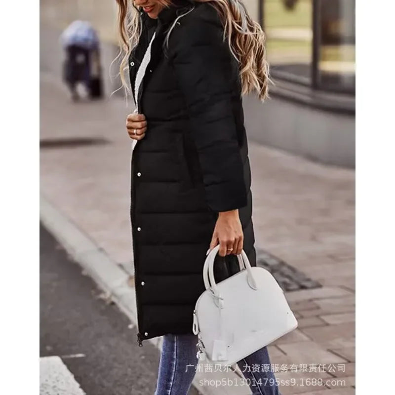 Genzi Long puffer Coat With Side Zip