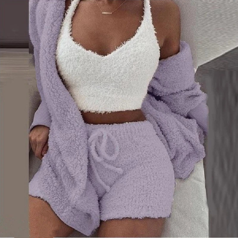 Genzi Fluffy 3 Piece PJ Set