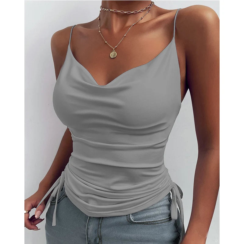 GENZI V-NECK SLEEVELESS CAMI TOP