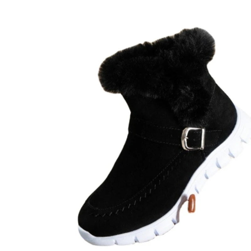 GENZI FAUX FUR CHELSEA ANKLE BOOTS