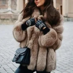 Genzi Faux Fur Puff sleeve Jacket