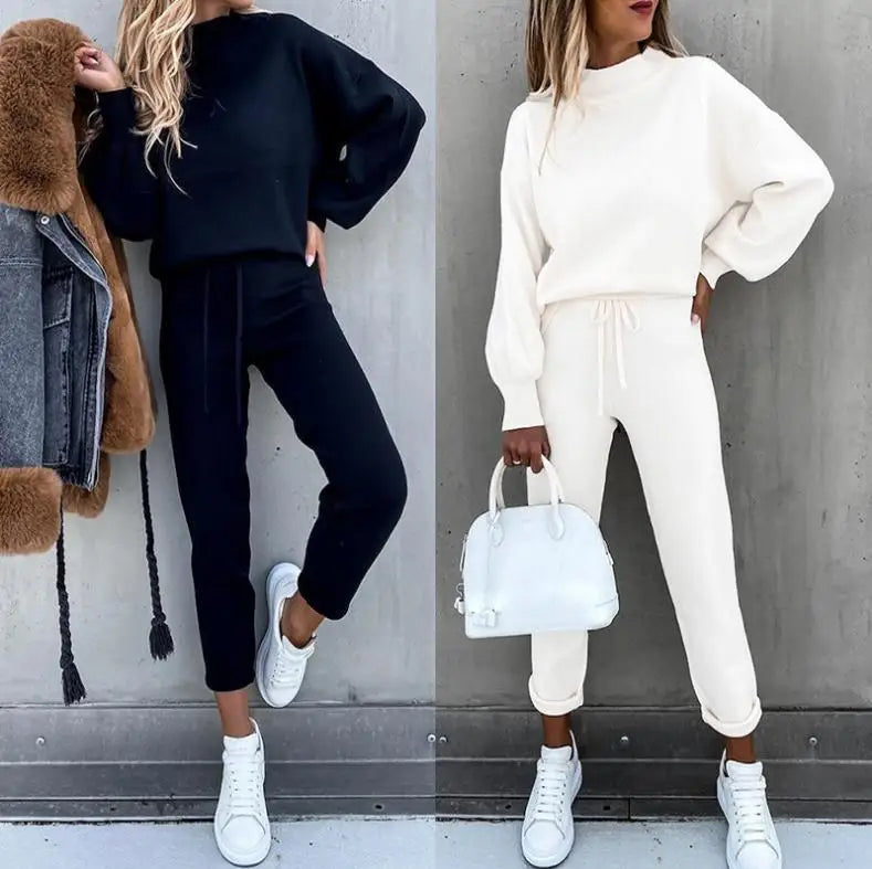 Geni High Collar Long Sleeve Top & Pants