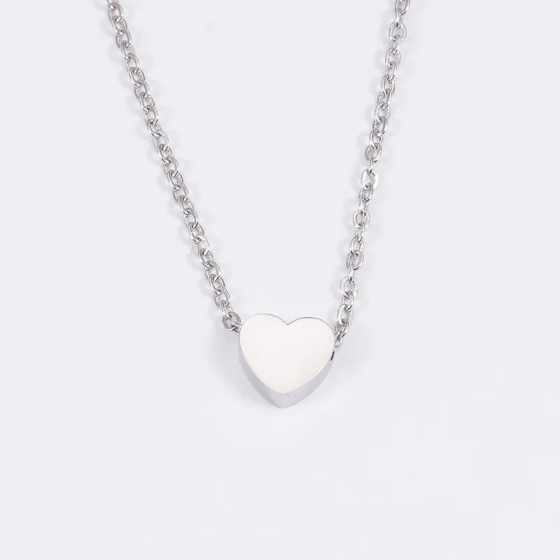 Genzi Stainless Steel Heart Pendant Necklace