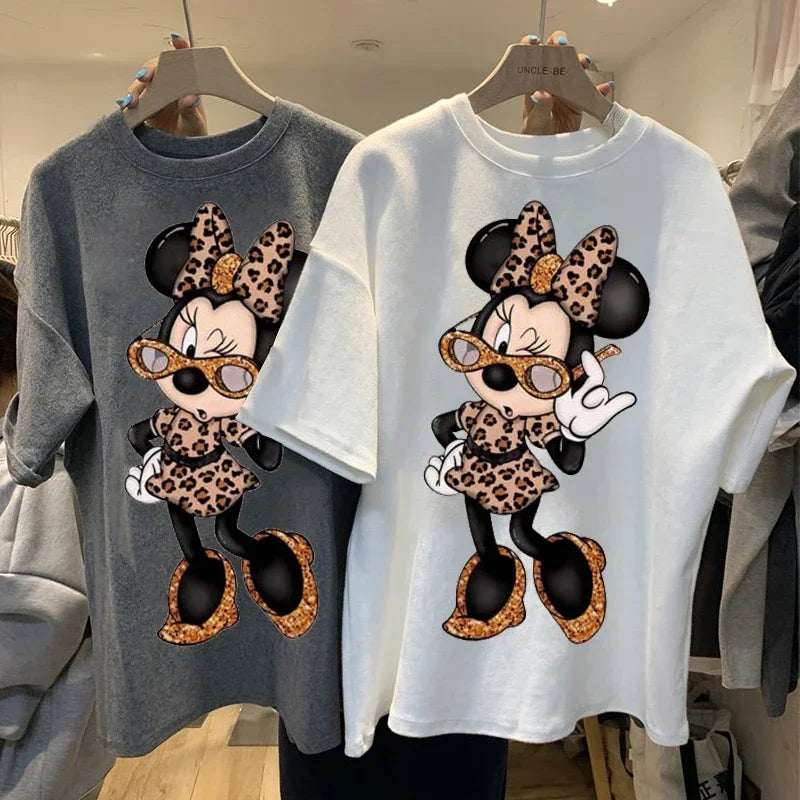 Genzi Mickey Mouse Printed Oversize T-Shirt