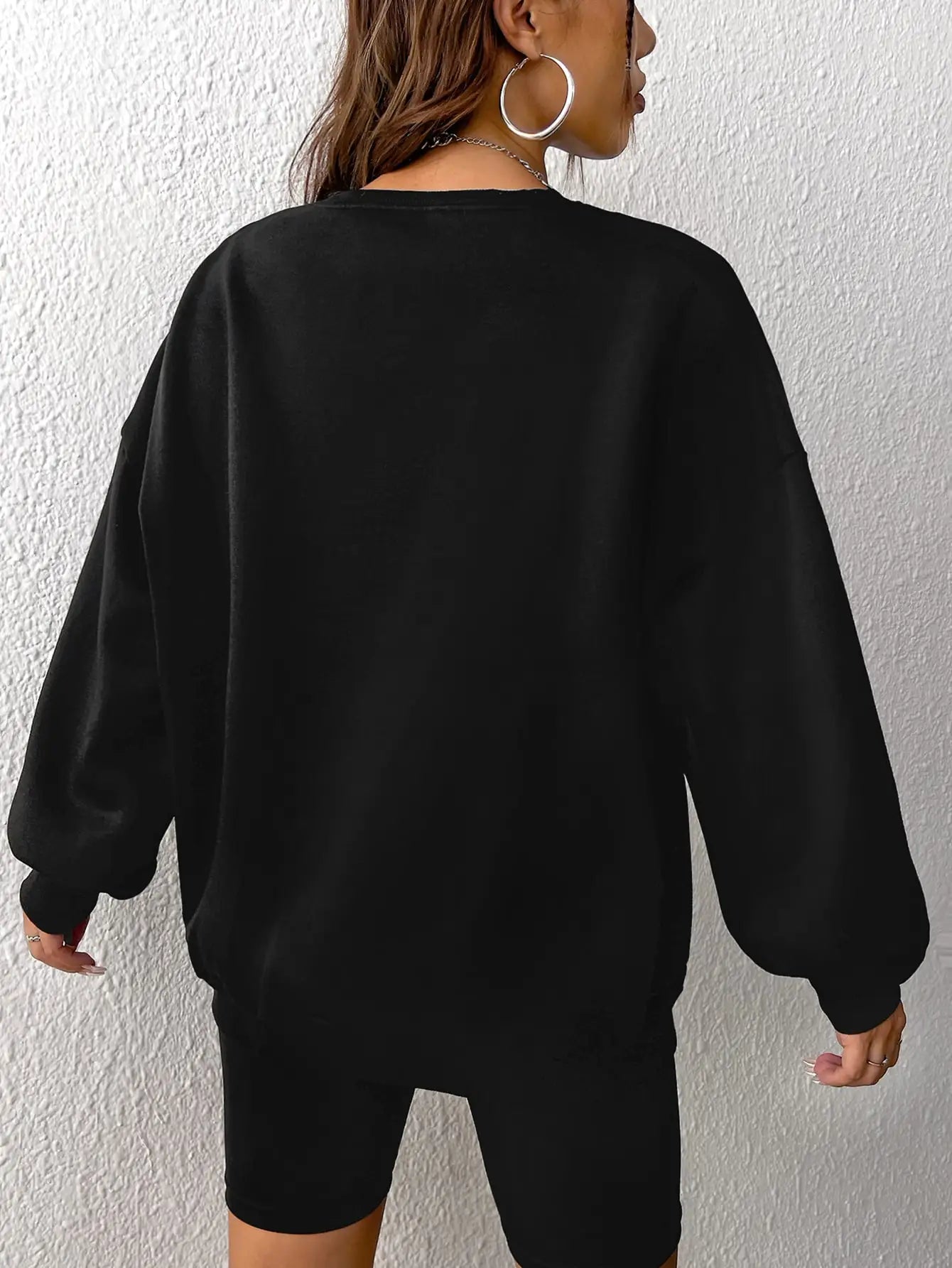 Genzi  Black Brooklyn Print Sweatshirt