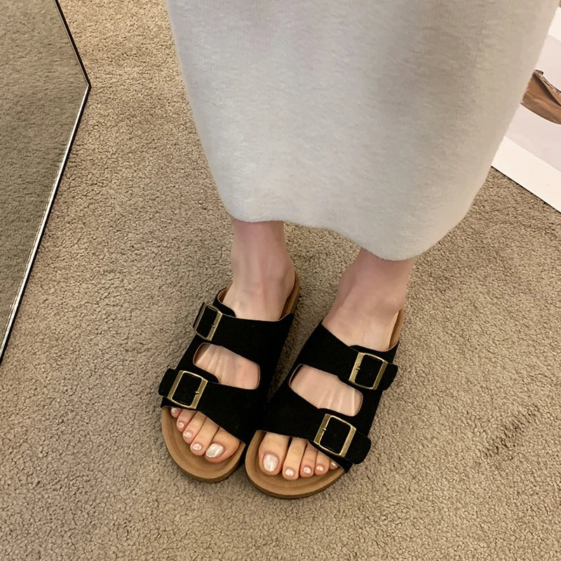 Genzi Double Buckle Sandals