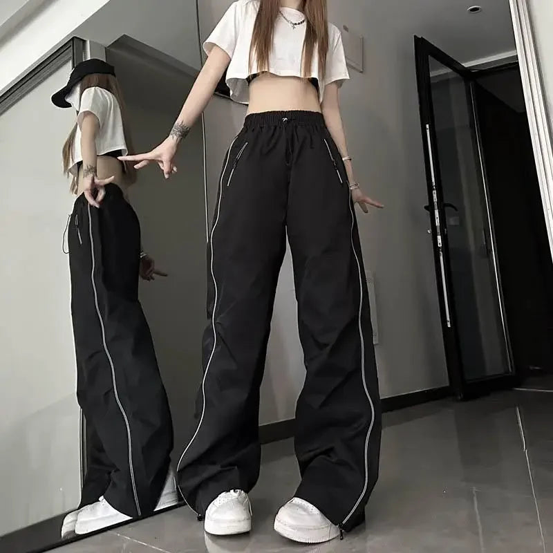 Genzi Baggy Wide Leg  Cargo Joggers