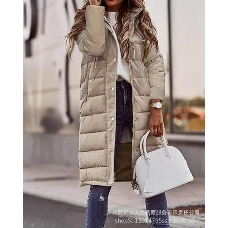 Genzi Long puffer Coat With Side Zip