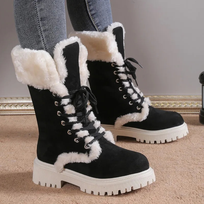 Genzi Faux Fur Mid-Calf Boots