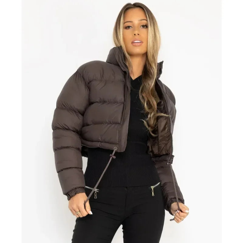 Genzi Quilted Cropped Puffer Coat