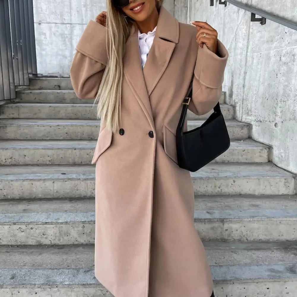 GENZI OVERSIZE DOUBLE BREASTED WOOL COAT