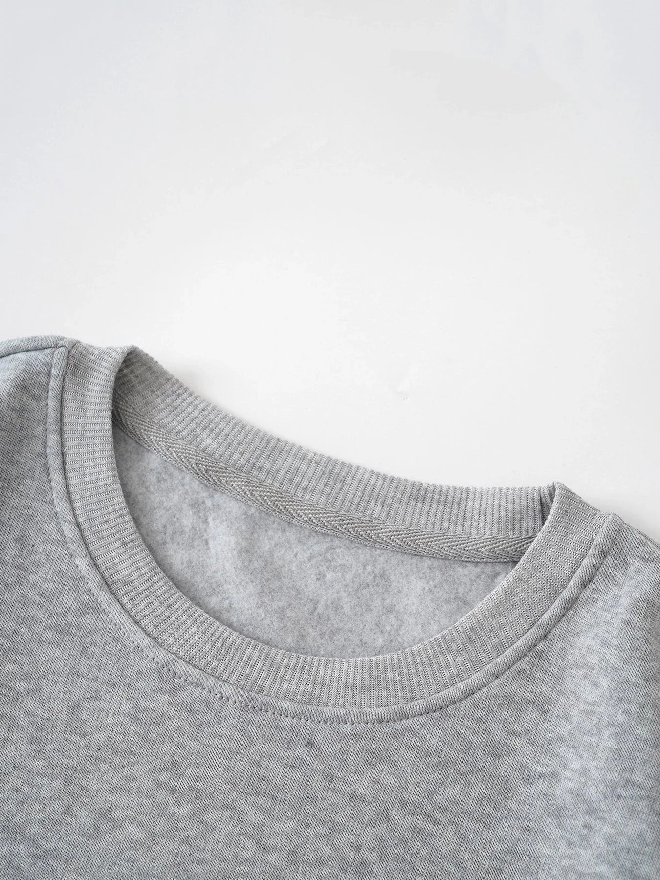 GENZI LIGHT GREY NEW YORK PRINTED OVERSIZE SWEATSHIRT