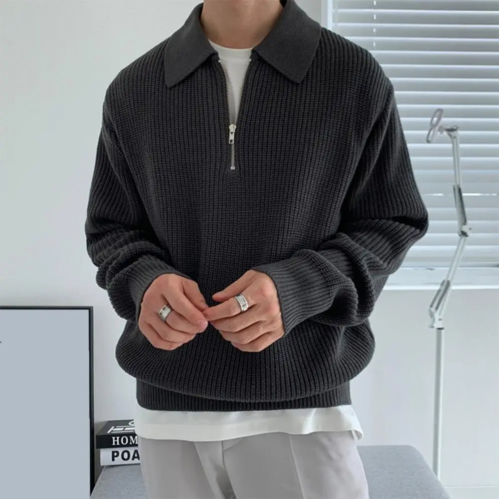 GENZI MAN 1/2 Zip Knitted Sweatshirt