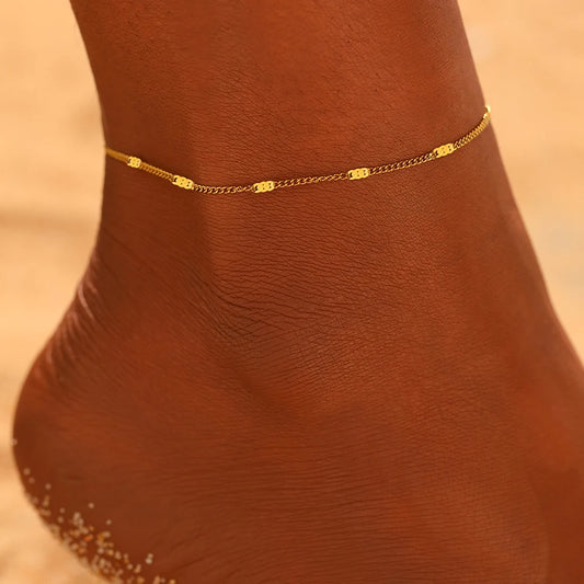 Genzi Stainless Steel Chain Anklet