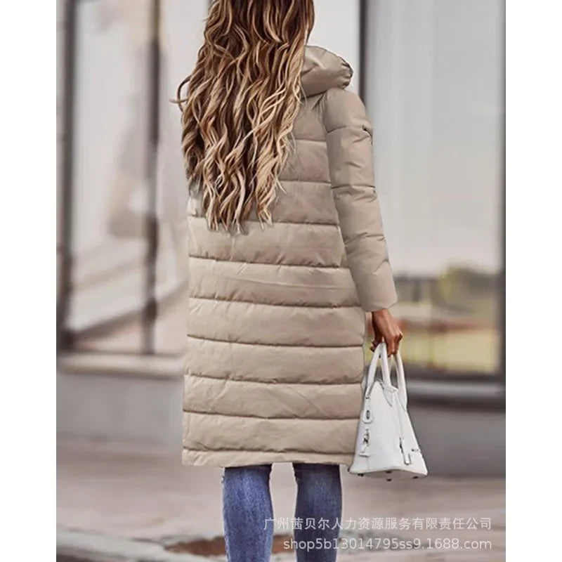 Genzi Long puffer Coat With Side Zip